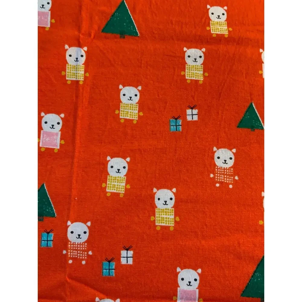 Handmade Christmas Cat Pillowcase Set: Ruby Star Society Quilting Cotton
